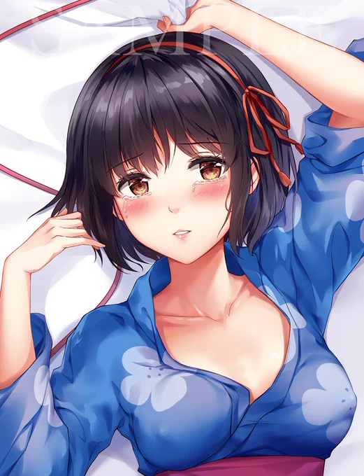 #三葉 #君の名は #抱き枕 #dkmkr #pixiv三葉抱き枕カバー完成絵►黒白工房予約システム(日本語 &amp; English): 