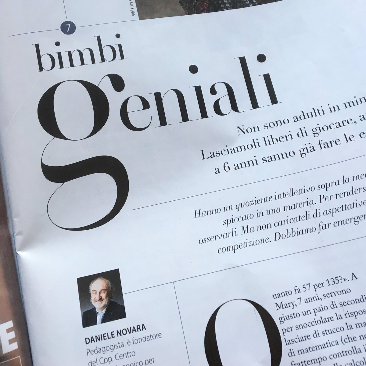 NovaraDaniele's tweet photo. In una intervista su #F affrontiamo tema delicato: #bambini plusdotati,  lasciamoli giocare #Genitori #educazione #scuola #figli https://t.co/NDm9MSBk4Q