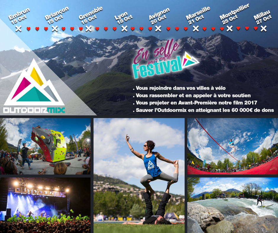 hautesalpes's tweet photo. 1000km à vélo pour sauver l' #outdoormix #festival Pour les aider : https://t.co/wX3C1gDaH7 Pour les suivre : https://t.co/NcOKbszgRG https://t.co/LNrA2v4M7K