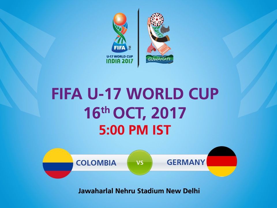 FIFAU17Guwahati's tweet photo. ⚽⚽ #FIFAU17WC #RoundOf16 ⚽⚽
Pre-Quarterfinals TODAY. Colombia 🇨🇴 Vs Germany 🇩🇪 (5PM)
#COLvsGER #FootballTakesOver https://t.co/aaw0xvY88b https://t.co/uPvewfZSxw