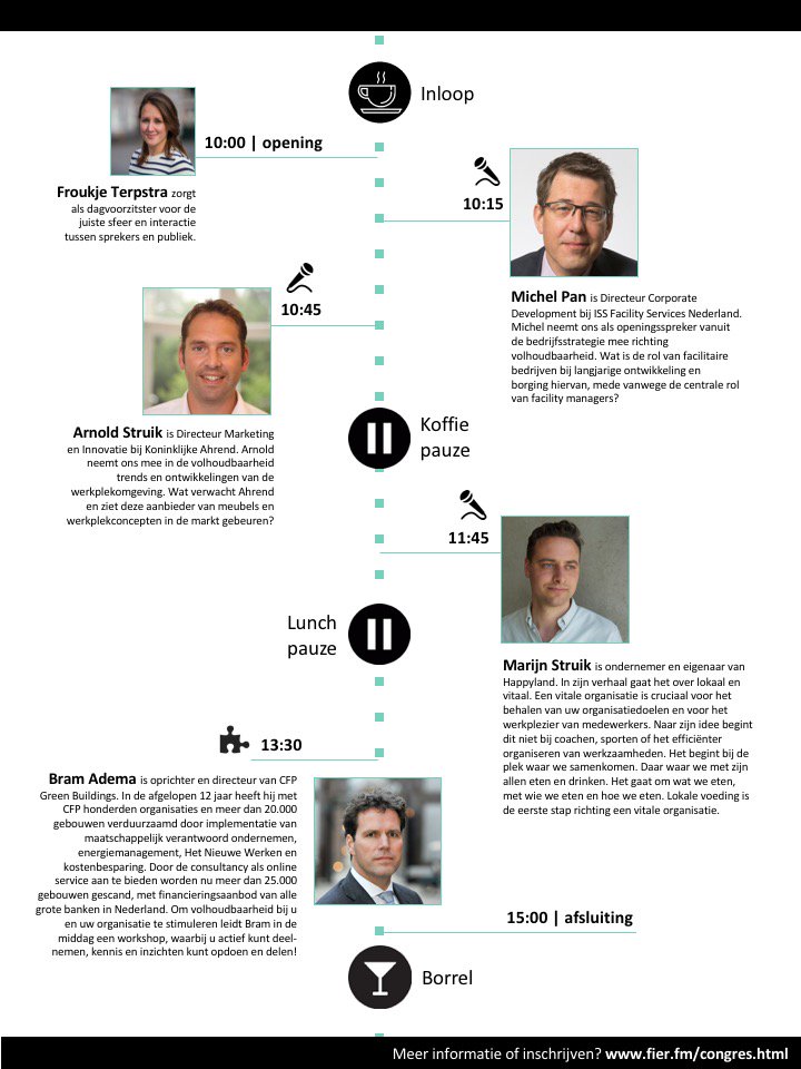 Nog een paar weken tot het congres over 'volhoudbaarheid' op 3-11 in Apeldoorn! Meer info en inschrijven: fier.fm/congres.html
