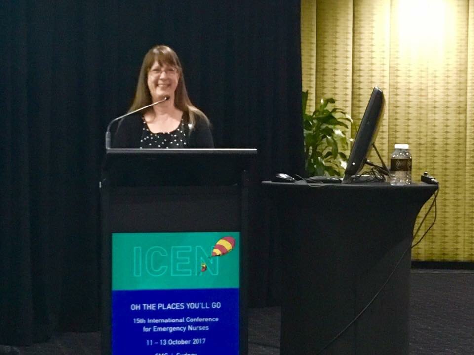 LucindaMith's tweet photo. Nursing well-being is incredibly important to me. Thank you @CENAorg for letting me share my passion with you #ICEN2017 https://t.co/hFV2UdB97I