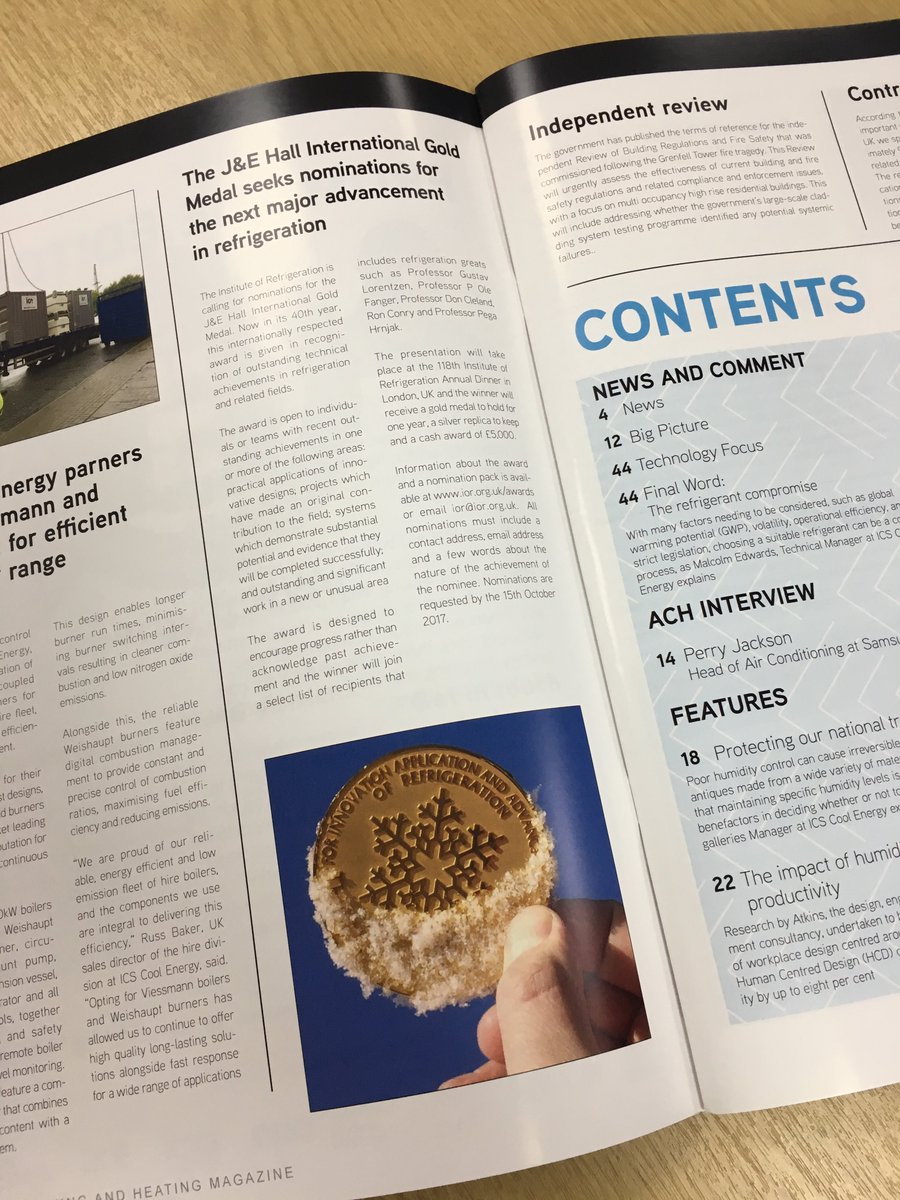 J &amp; E Hall Gold Medal seeks nominations bit.ly/2xIngY8 <a href="/ACHMagazine1/">HVAC Magazine</a>