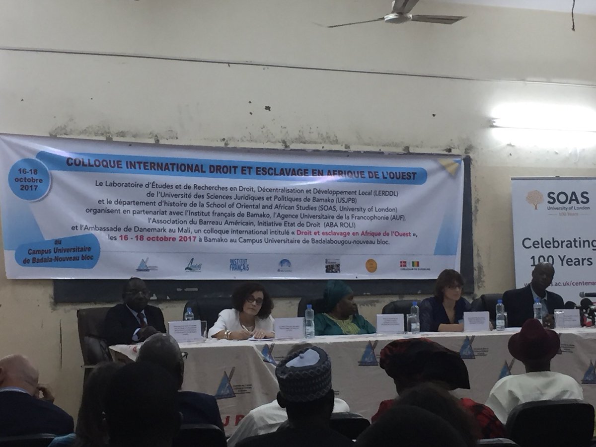 HafizouBoncana's tweet photo. Colloque international #Droit et #esclavage en #Afrique de l’Ouest organisé par le (LERDDL)de l’#USJPB #Mali https://t.co/kCBNiERH5g