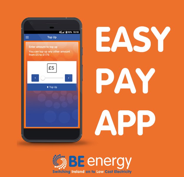 BEenergyIreland's tweet photo. Business' are closing for the storm. get topped up now, or download the easy pay app and barrow €5 https://t.co/FxPN7cKlia