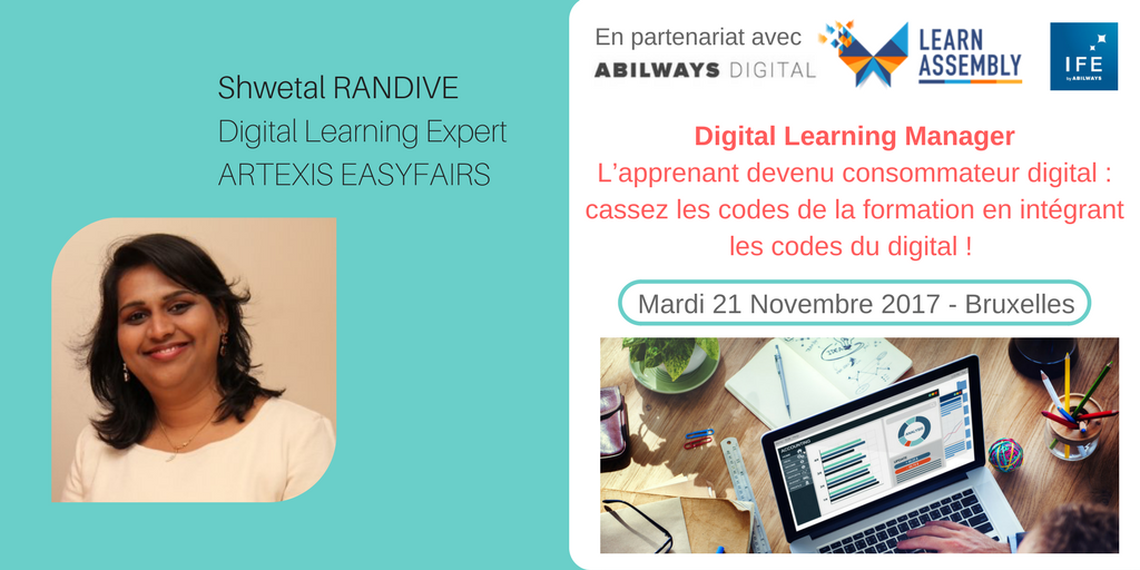ifebelux's tweet photo. @Shwette sera présente lors de notre conférence "Digital Learning Manager "  le 21/11 à Bruxelles. More info: https://t.co/cTKaVQZLN2 . https://t.co/ZXR1fItD2R