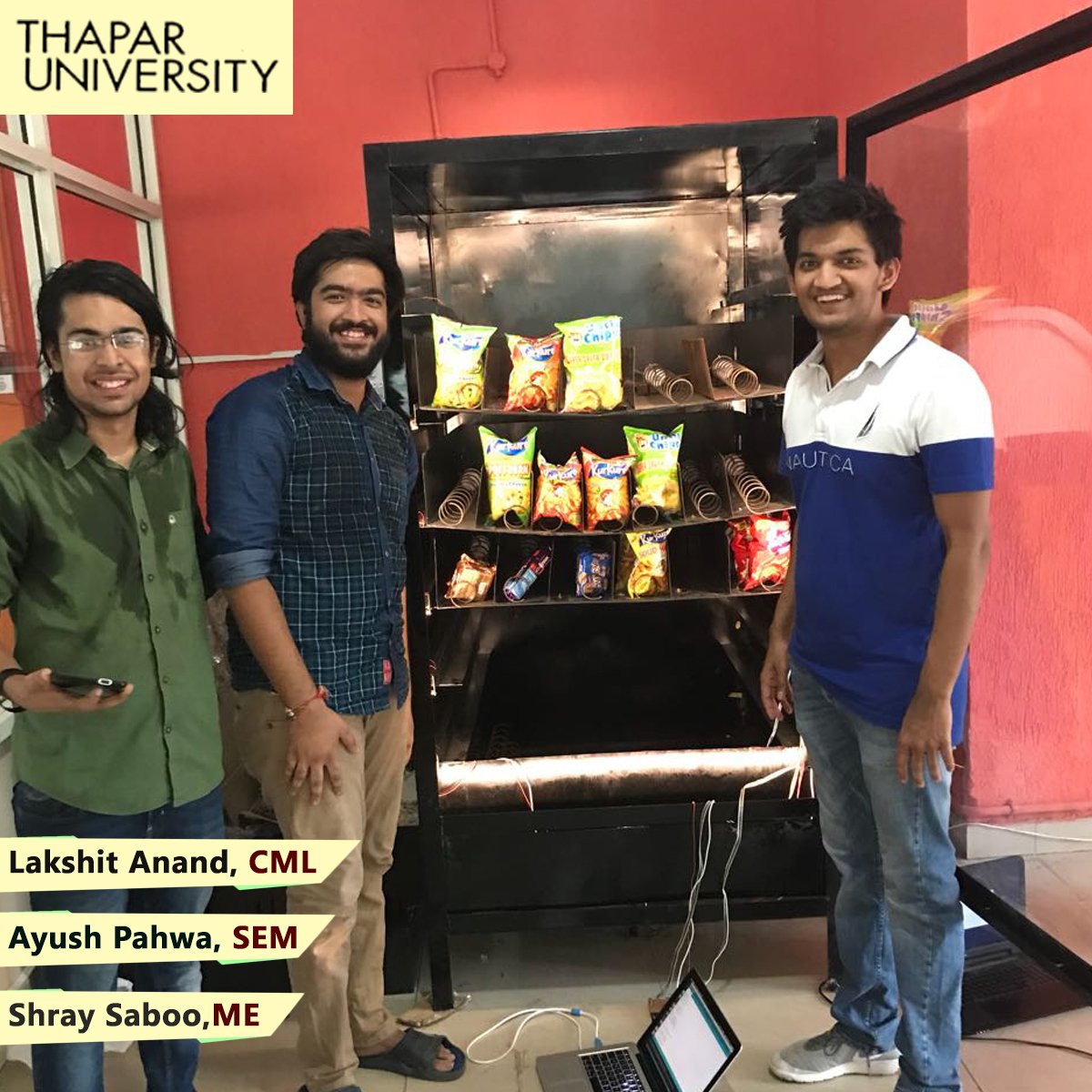TIETofficial's tweet photo. Meet the faces behind the innovation of the automatic vending machine at #TU.
Visit their website for more- https://t.co/6jIwfjpUMp https://t.co/JqXOJYyHqJ