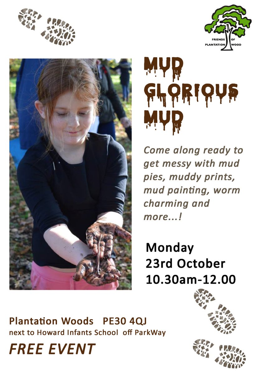 JennyTook's tweet image. Come along to Plantation woods for some messy fun. @WoodlandTrust @KingsLynnLive @Howardinfant