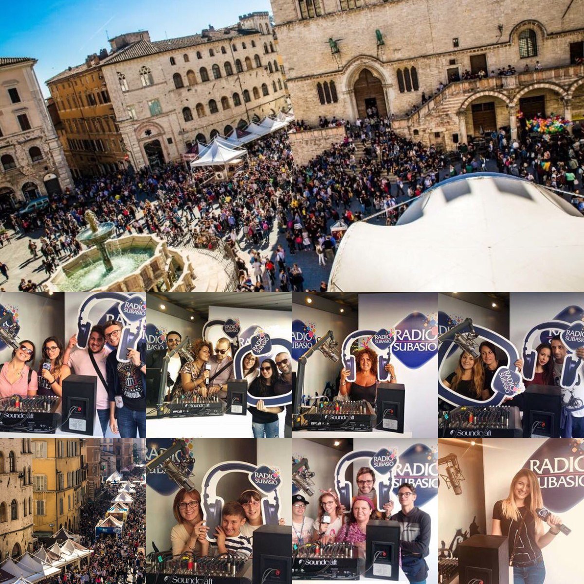 RadioSubasio's tweet photo. vi aspettiamo anche oggi a #eurochocolate2017 @faceciok in Piazza Italia #Perugia nella #SubasioSocialBox per i #ChocoSelfie #ChocoVideo🍫🎧! https://t.co/4nYnKEEw7M