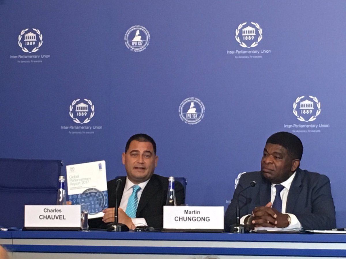 IPUparliament's tweet photo. "We hope that Parliaments will return and use the report to assess how they can hold government to account" @charleschauvel #IPU137 #GPR2017 https://t.co/z1u62ELobS
