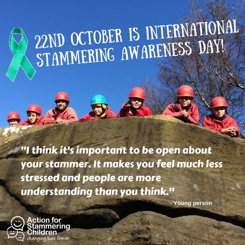 ascstammering's tweet photo. 22nd October is International Stammering Awareness Day so let's shout about it! How will you raise awareness of #stammering this #ISAD2017? https://t.co/9w19VDMifV