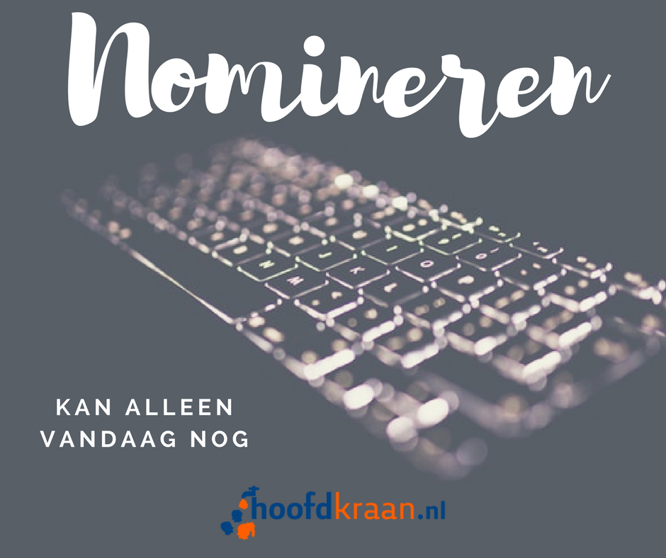 Nomineer jouw favoriete blogger! goo.gl/TfMc2d