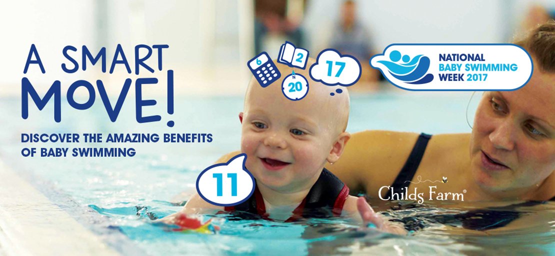 It's National Baby Swimming Week! Did you know baby #swimming helps brain development? Find out more here: j.mp/2igldIN #NBSW