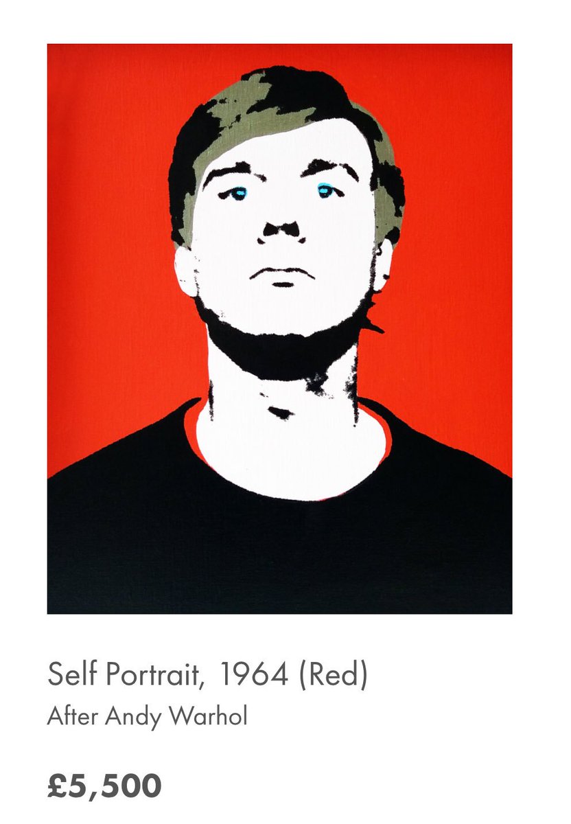 bcalive's tweet photo. #CoolCatCris In London Trinity House Present After Warhol “Andy Warhol Self Portrait, 1964 (Red)” £5,500 🖌 https://t.co/CCVPMwPJ8r