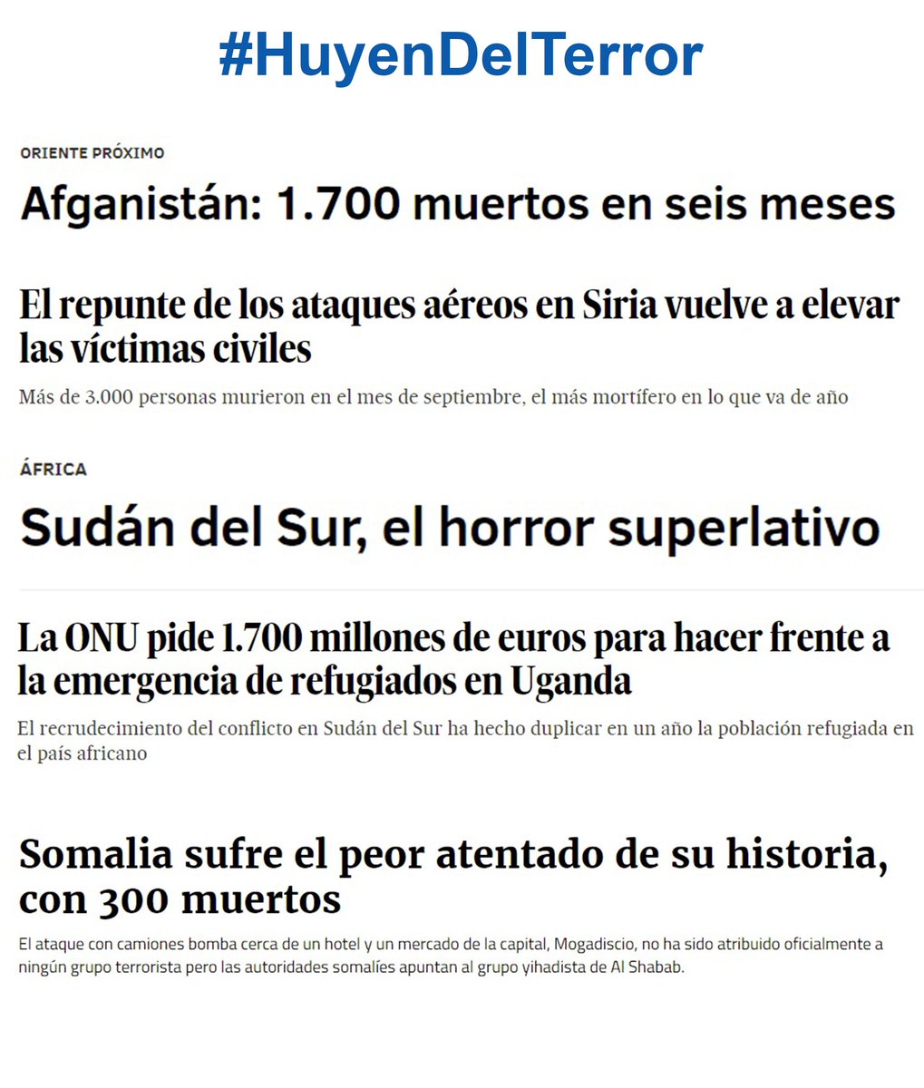 REDACOGE's tweet photo. Hola @interiorgob os dejamos noticias para la cumbre #G6Sevilla2017 la lucha contra el terrorismo y políticas migratorias #HuyenDelTerror https://t.co/WjnJEzbb9C