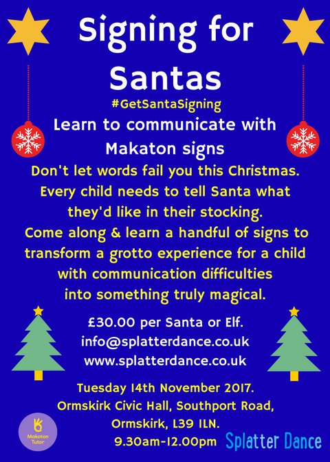 EmmaDanceJones's tweet photo. Thanks to the @MakatonCharity for adding my #SigningSanta workshop to the website ๐ can you help #GetSantaSigning
https://t.co/zw4ClDK1HT https://t.co/dnEAYYaIpN
