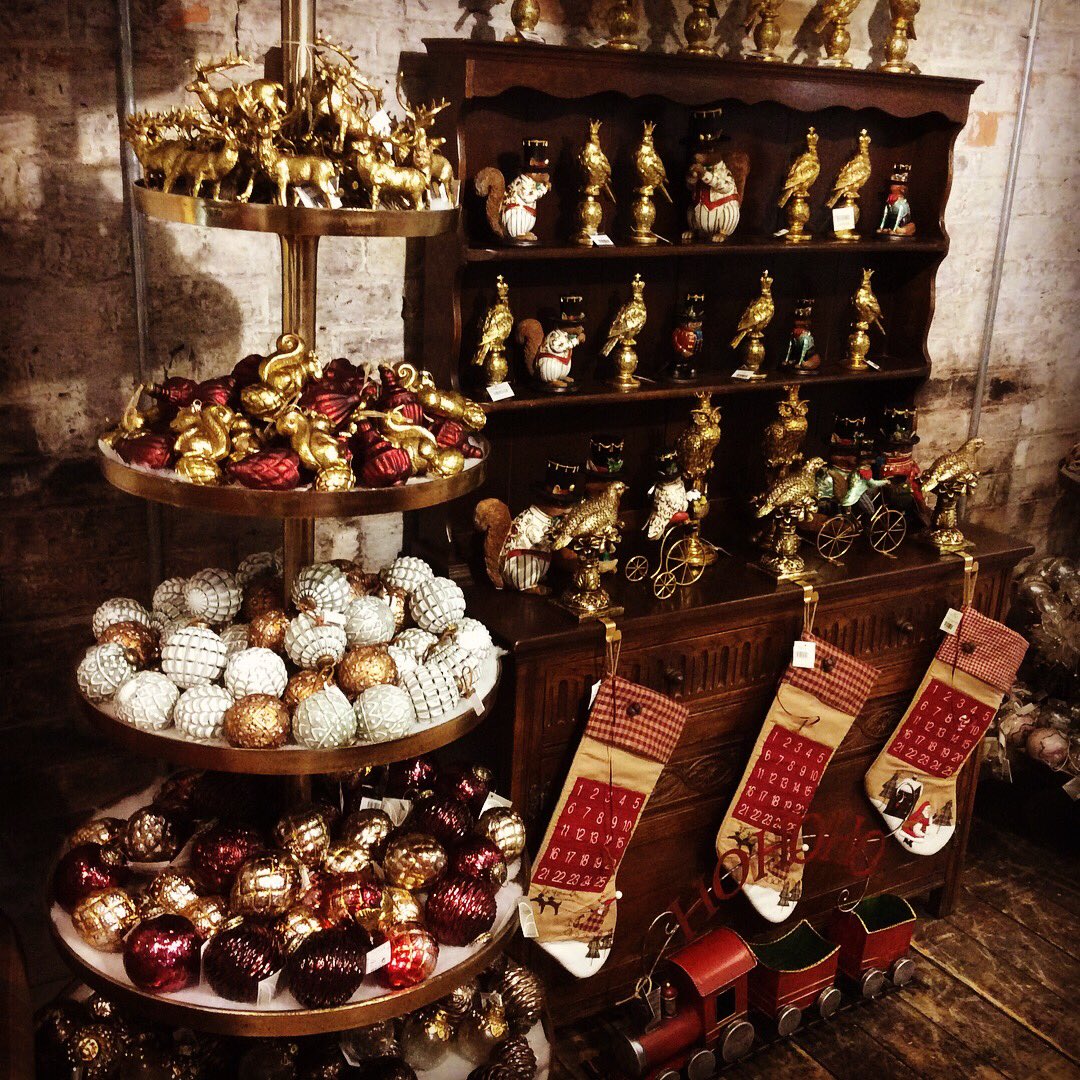 ninetoeleven's tweet photo. Christmas has arrived at @ninetoeleven #kaemingk #floralsilk #heavensends #stoneglow #woodland #victorian #naughtyelf #fairytale #Malton https://t.co/SoMBRz6pDI