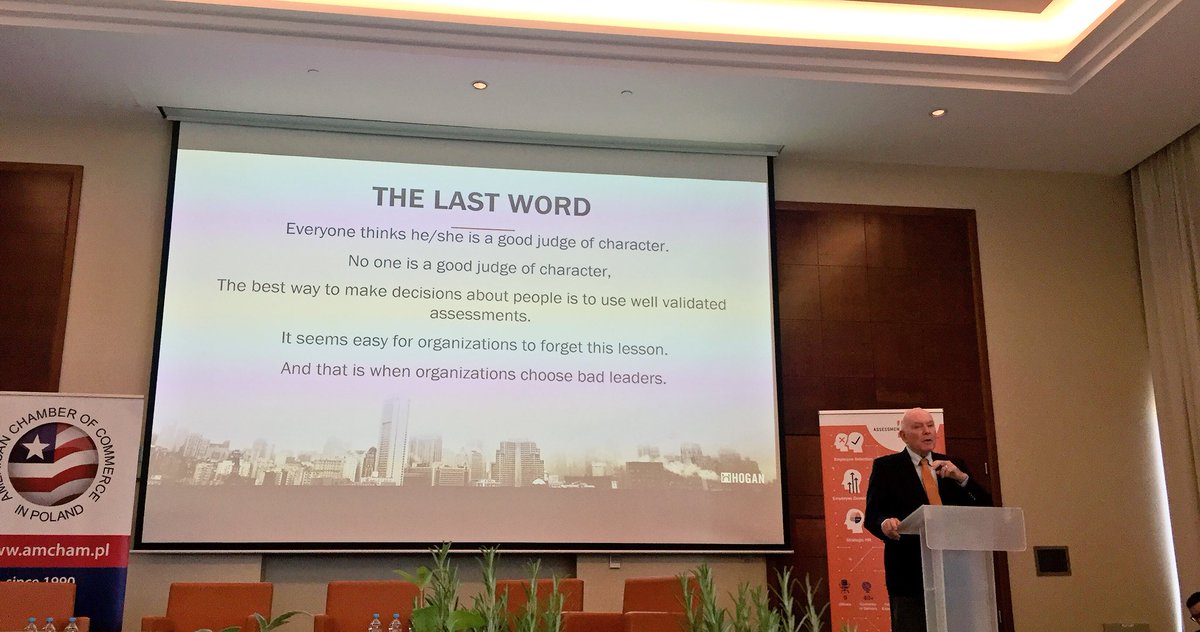 Aleksanda_Ka's tweet photo. Effectiveness is the key to leadership in every organization-an inspiring speech of Dr. Robert Hogan @ASystemsPL @AmChamPoland @HiltonWarsaw https://t.co/e2fUp1W1dS