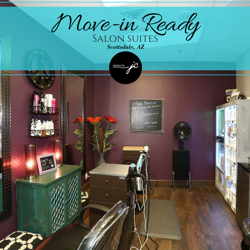 SalonsByJC_AZ's tweet photo. Our salon suites are fully equipped and move-in ready with a professional shampoo sink, stylist chair, storage cart and more. 602-687-9760 https://t.co/qnUgvWuEYz