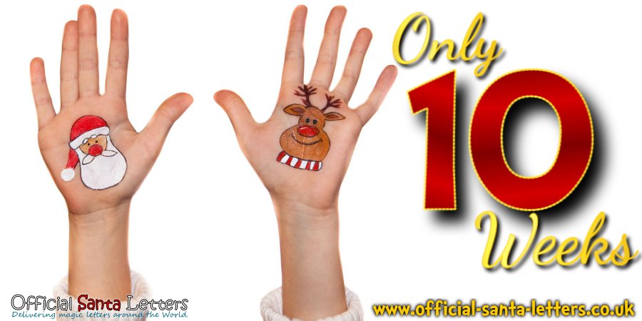 OfficialSanta's tweet photo. ⭐️⭐️⭐️🎁🎁⭐️⭐️⭐️
     TODAY IS 10 WEEKS 
🎅 to CHRISTMAS DAY🎅
 ⭐️⭐️⭐️🎁🎁⭐️⭐️⭐️
#CountdowntoChristmas 
#10WeeksToChristmas https://t.co/KMoMTfhP9v