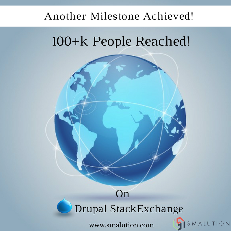 Smalution's tweet photo. Another Milestone Achieved! https://t.co/9yn1SiZlhG
#webdevelopment #drupal #Developer #smalution https://t.co/fuXBkdc7ha