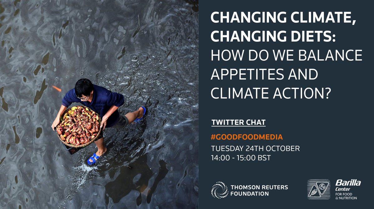 TRF's tweet photo. Join our #twitterchat woth @BarillaCFN on food and climate next week! #WorldFoodDay https://t.co/4eNi72DcSb