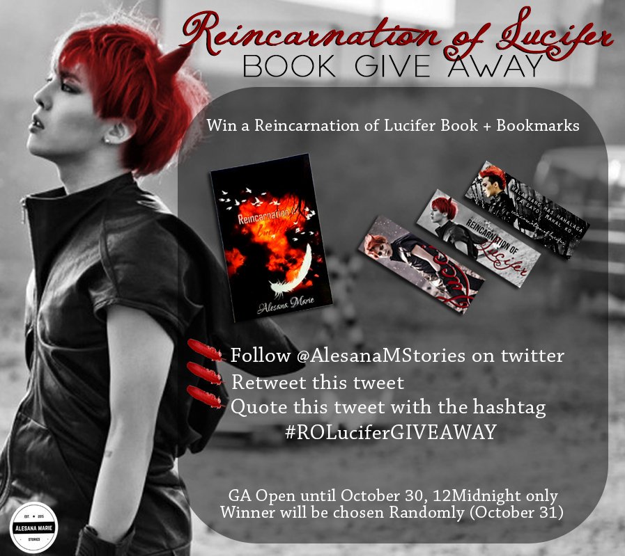 AlesanaMStories's tweet photo. Win a "Reincarnation of Lucifer" Book! 

How? Just follow the steps below!

(This GA is open until OCT 30) #ROLuciferGIVEAWAY https://t.co/ugLMYxZ9eN