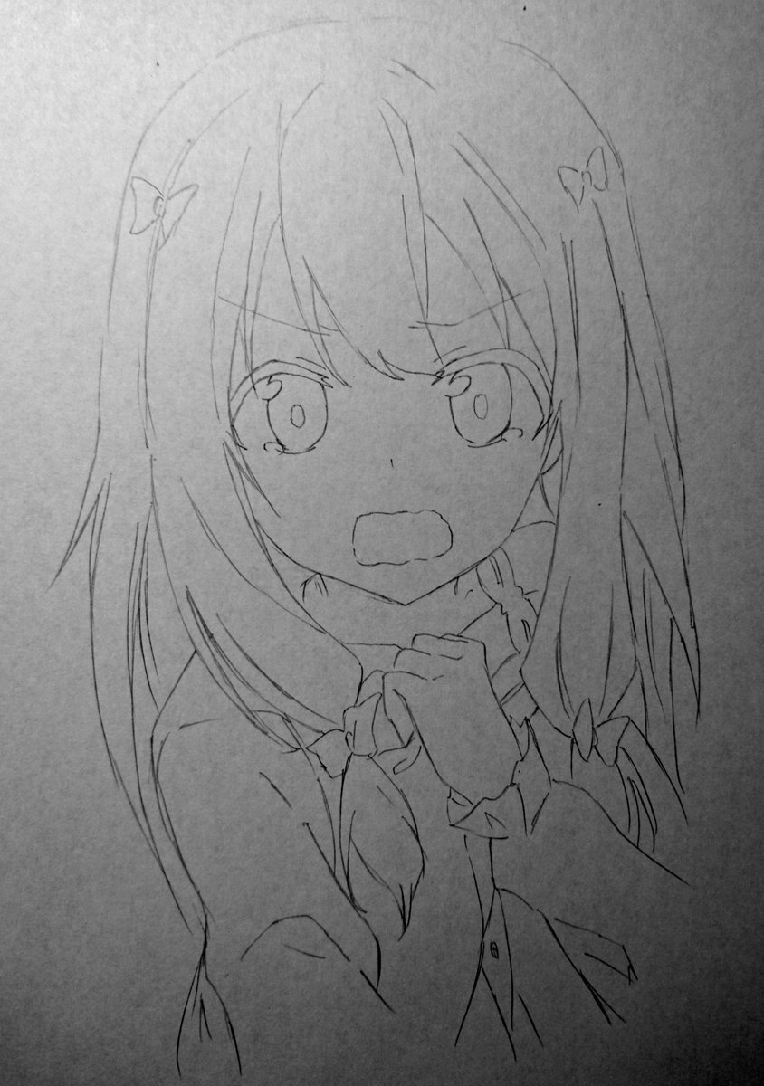 なてなて 貧脚の雨男 イラスト エロマンガ先生 和泉紗霧 紗霧が好き過ぎるのでしばらく紗霧のイラストしか描きません とりあえず漫画1巻の1コマをサッと模写してみました O O