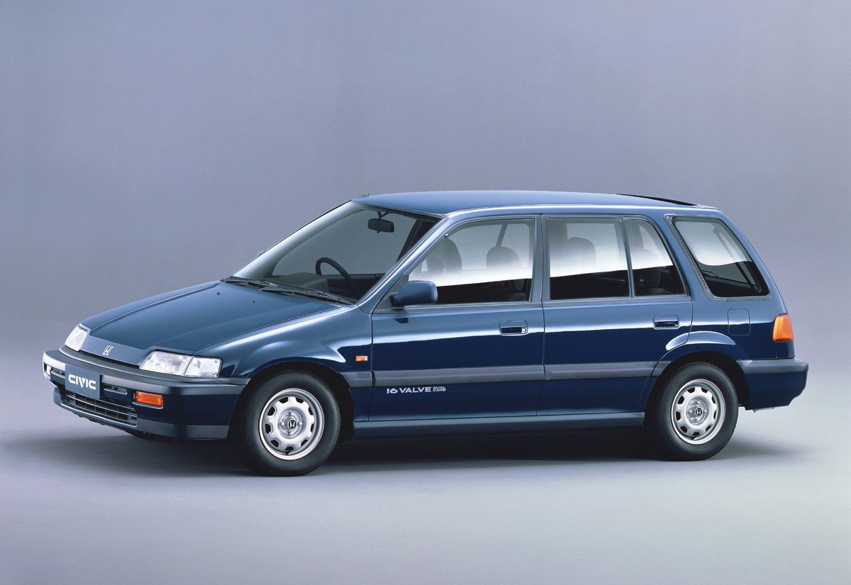 Honda History Twitterissa 17 Honda 30th Anniversary Cars シビック ４代目 5ドアシャトル 1987年10月日 新開発4輪ダブルウイッシュボーン サスペンション 高性能ハイパー16バルブエンジン搭載他 数々の新技術導入 4代目シビック グランド