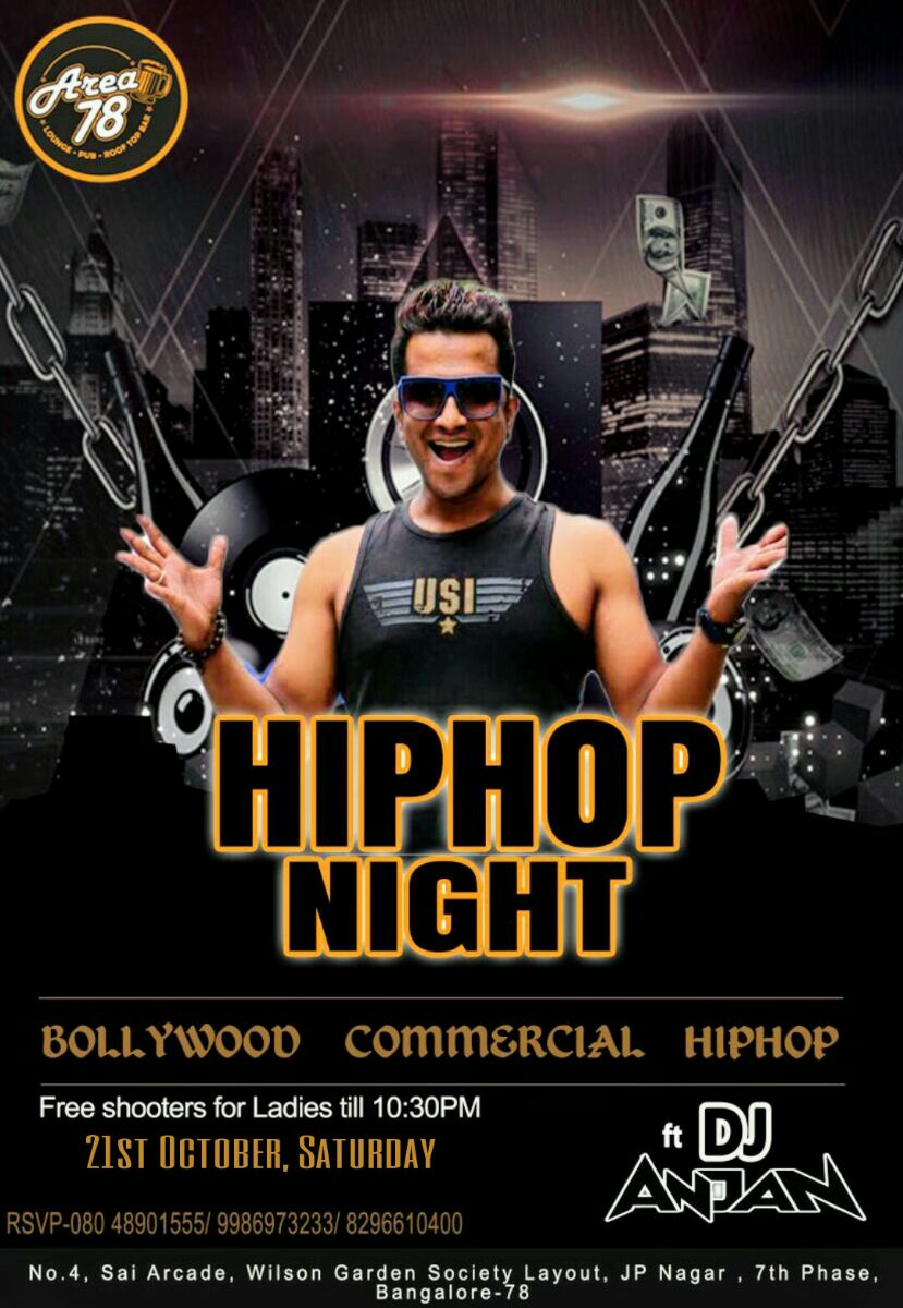 Area78_Bangalor's tweet photo. The Biggest Saturday Hiphop Night @Area78
Saturday, 8:30pm onwards!
21st October, ft DJ ANJAN
#Area78 https://t.co/3WQC6LGsdg