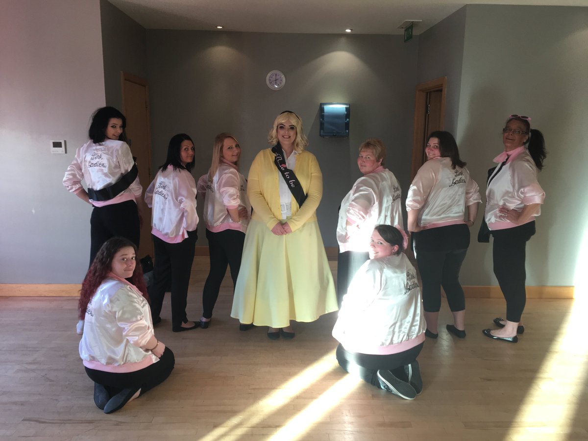 ListofLifeHens's tweet photo. We loved this #hendo's costumes for their #Grease #dance class this #weekend! A Sandy #bride with her #pinkladies! https://t.co/HyVjRBFYhJ https://t.co/0vspXQNjtx