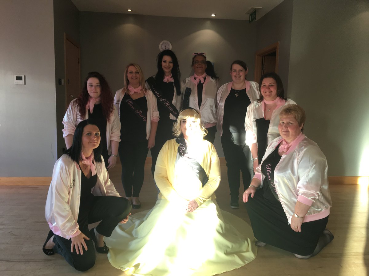 ListofLifeHens's tweet photo. We loved this #hendo's costumes for their #Grease #dance class this #weekend! A Sandy #bride with her #pinkladies! https://t.co/HyVjRBFYhJ https://t.co/0vspXQNjtx