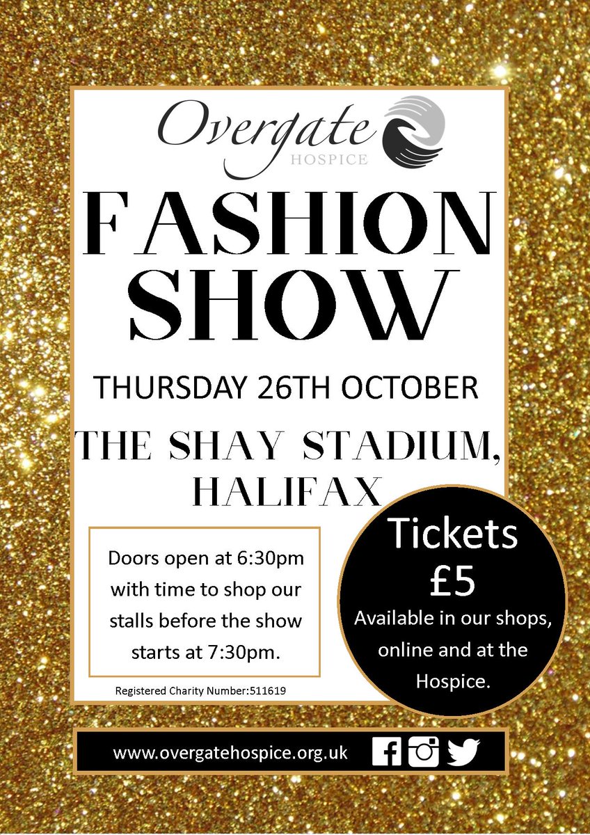 OvergateHospice's tweet photo. Our Autumn/Winter Fashion Show is just ten days away, call in and get your tickets today! https://t.co/wePGVckA3Y