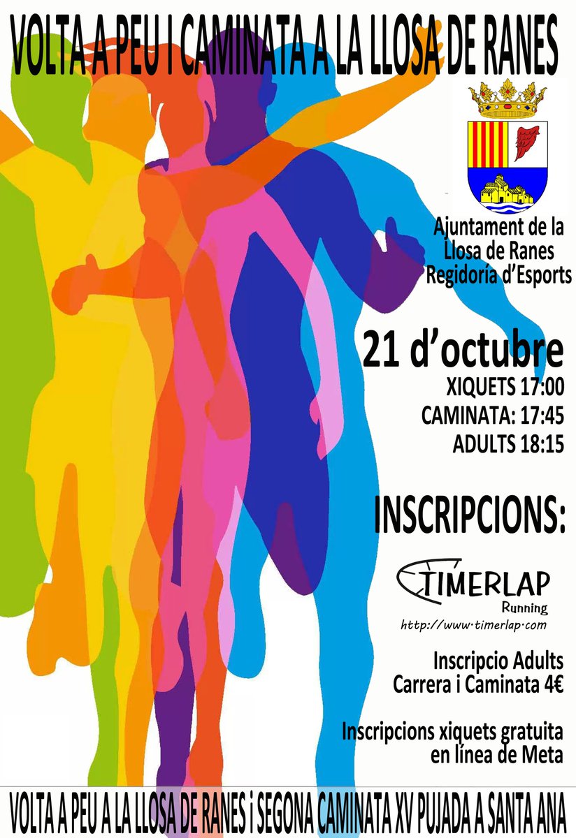 Volta a peu i caminata a La Llosa de Ranes el proper dissabte 21 d'octubre