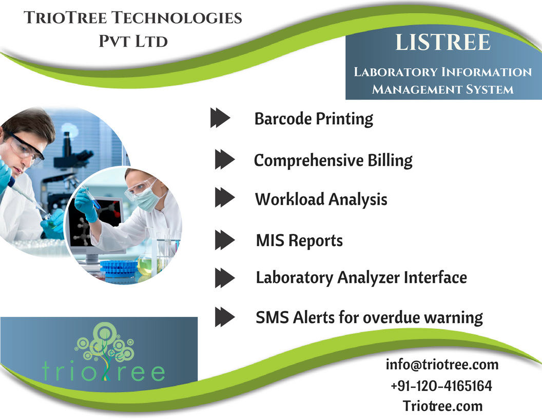 TrioTreeTech's tweet photo. #Manage all modern’s #laboratoryoperations with our #LIS #healthcare product &amp; make your #laboratory smarter. #Lab
https://t.co/j7pr9cGr8h https://t.co/88nWjYpmR0