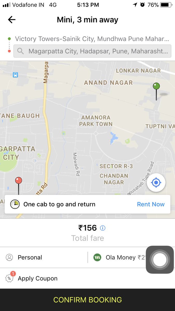 erAjayGoyal's tweet photo. @Olacabs see the fare difference, uber is much better than u in terms of fare &amp; services https://t.co/hMonpOdjaW