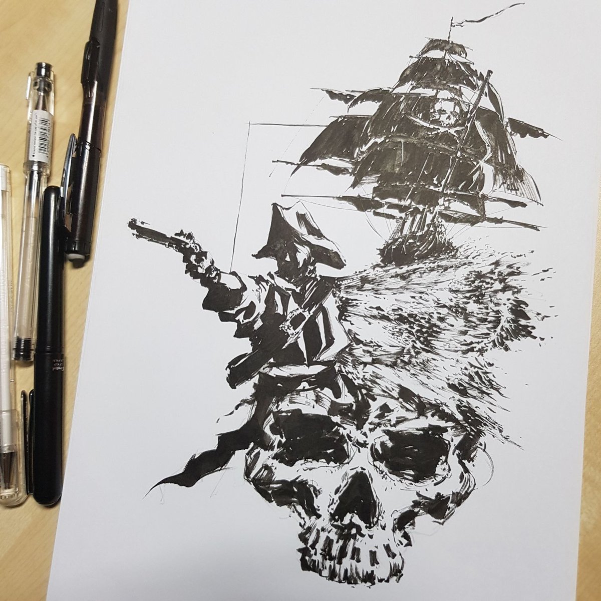 skullnbonesgame's tweet photo. Start the week in the best way with this great fan art from Kobe #MondayMotivation 💥 Continue to share your own art with #SkullandBonesArt! https://t.co/tySyxn4cmQ