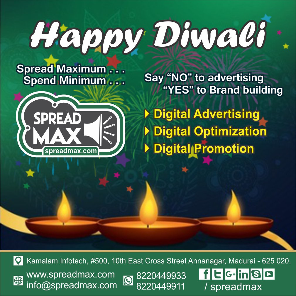 spread_max's tweet photo. Many More Advance Happy Diwali !!!

Spread Happiness Maximum

#HappyDiwali #Diwali #Deepavali https://t.co/S2a1XDiCsk