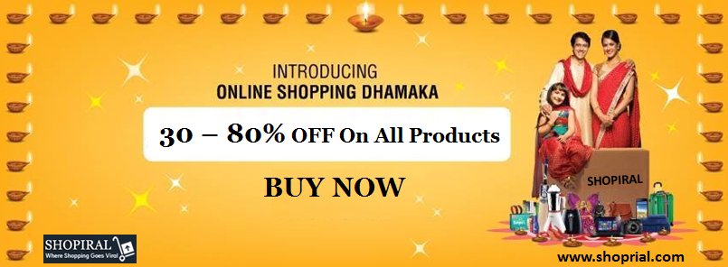 Shopiral_India's tweet photo. #Diwali #Online #Shopping #Dhamaka. Get 30 - 80% OFF On All #Products Of @Shopiral_India. #HurryUp! To #BuyNow https://t.co/E1mqqqmPrc https://t.co/kcaYc5D6xv