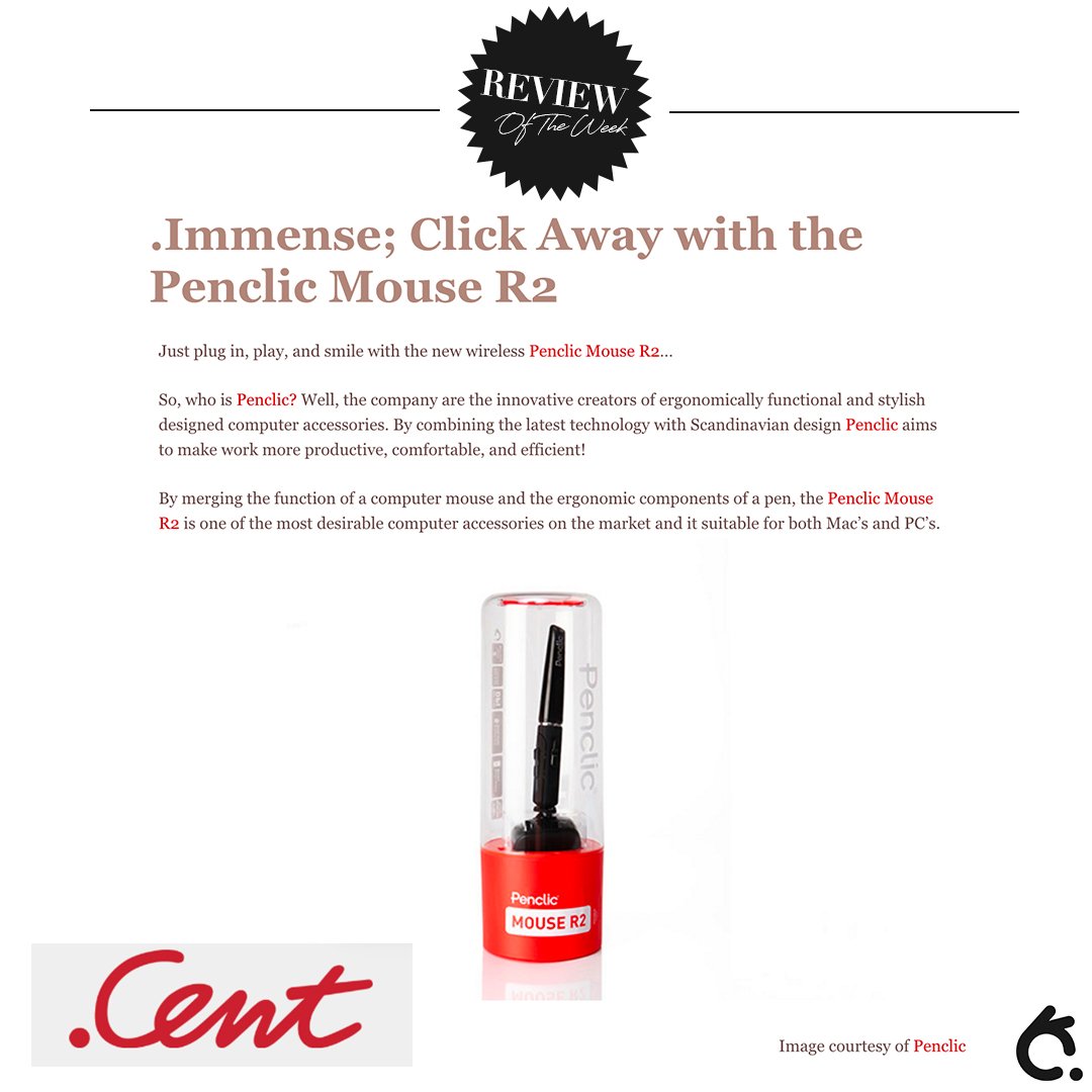Our review of the week comes from @Centmagazine . Read in full at centmagazine.co.uk/immense- click-away-with-the-penclic-mouse-r2/