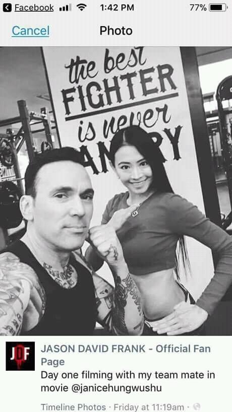 Chrisshe_19's tweet photo. Wushu queen meets green ranger 

#JaniceHungWithJasonDavidFrank https://t.co/BDVTJXhY7V