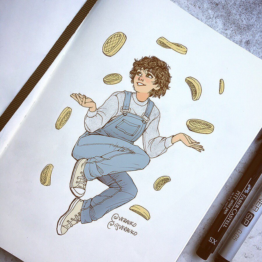 itsVerauko's tweet photo. Did you know it's exactly 11 days until Stranger Things 2 premiere? :) #Inktober 12/31 https://t.co/XyZeHMfj2b