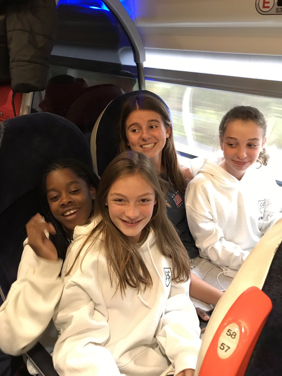 SportsSHS's tweet photo. Group 2 having fun on the train. 1 hour to go. #gettingrestless #arewethereyet https://t.co/ebwch5Ubj8