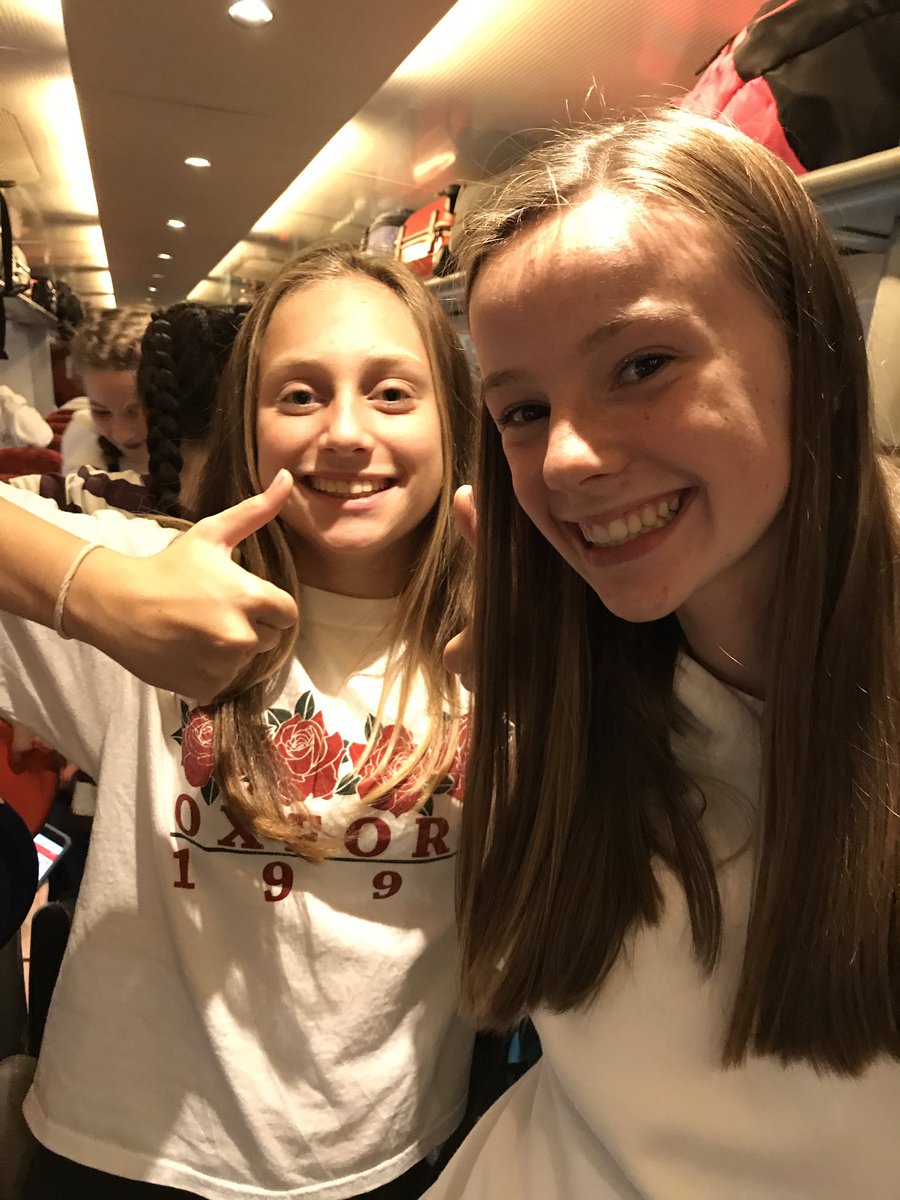 SportsSHS's tweet photo. Group 2 having fun on the train. 1 hour to go. #gettingrestless #arewethereyet https://t.co/ebwch5Ubj8