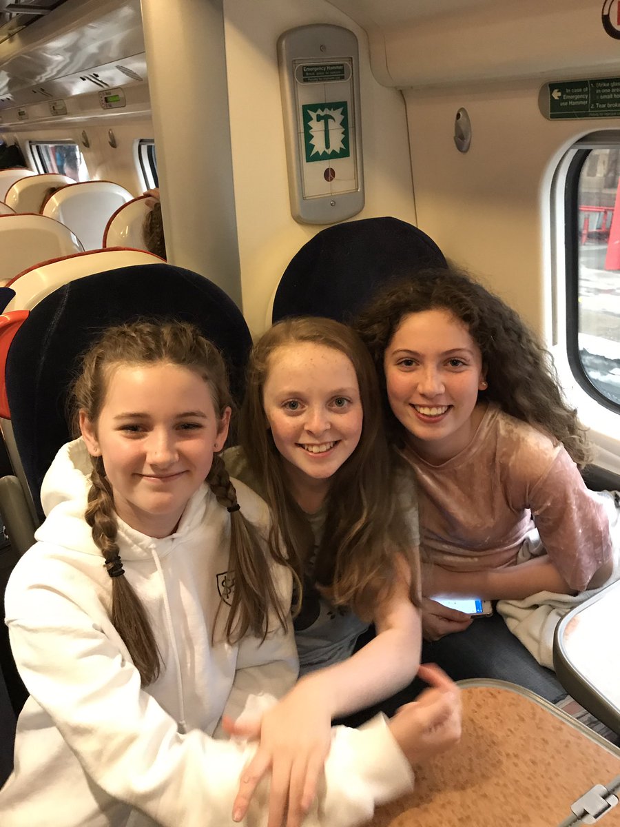 SportsSHS's tweet photo. Group 2 having fun on the train. 1 hour to go. #gettingrestless #arewethereyet https://t.co/ebwch5Ubj8