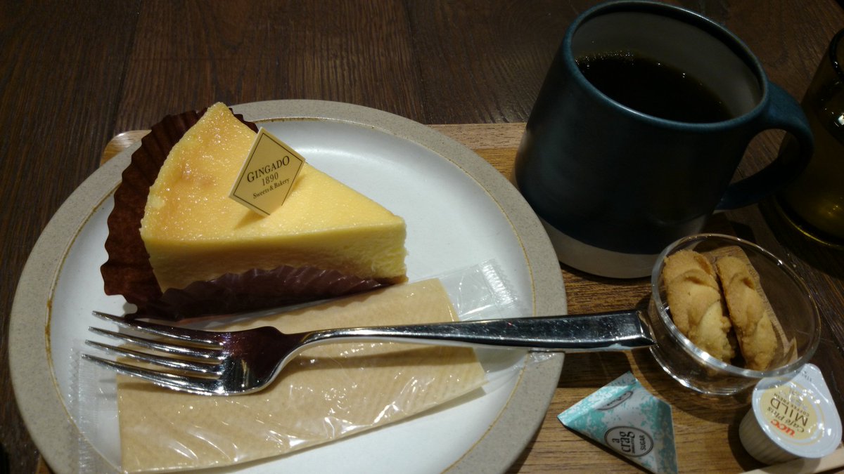 ট ইট র 水野羽鳥 Cafewildgeese 盛岡駅のフェザンにある 銀河堂10 のケーキセット ベイクドチーズケーキがこっくり濃厚で美味しい 街なかの喫茶店まで行く時間がない時お薦め クッキーもついてこれで670円 もちろんコーヒーも美味しいので ここ好き