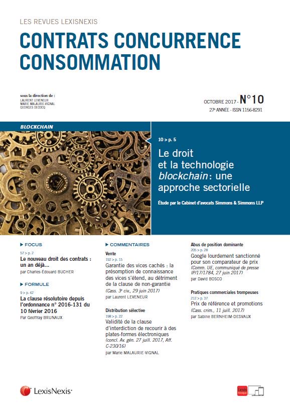 Simmons_France's tweet image. Cette semaine dans @Ct_conc_conso, l’étude transversale sur #blockchain par le groupe de travail de @Simmons_France.