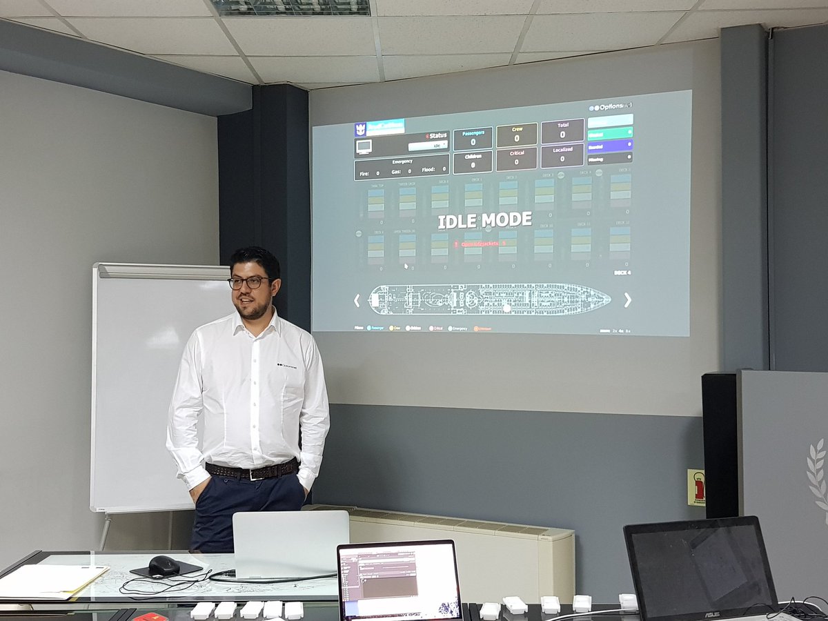 OPTIONSNET_GR's tweet image. @OPTIONSNET_GR #Lynceus2Market training to @RoyalCaribbean officers with #SignalGenerix at #GMCMaritimeTrainingCenter at Piraeus, GR
