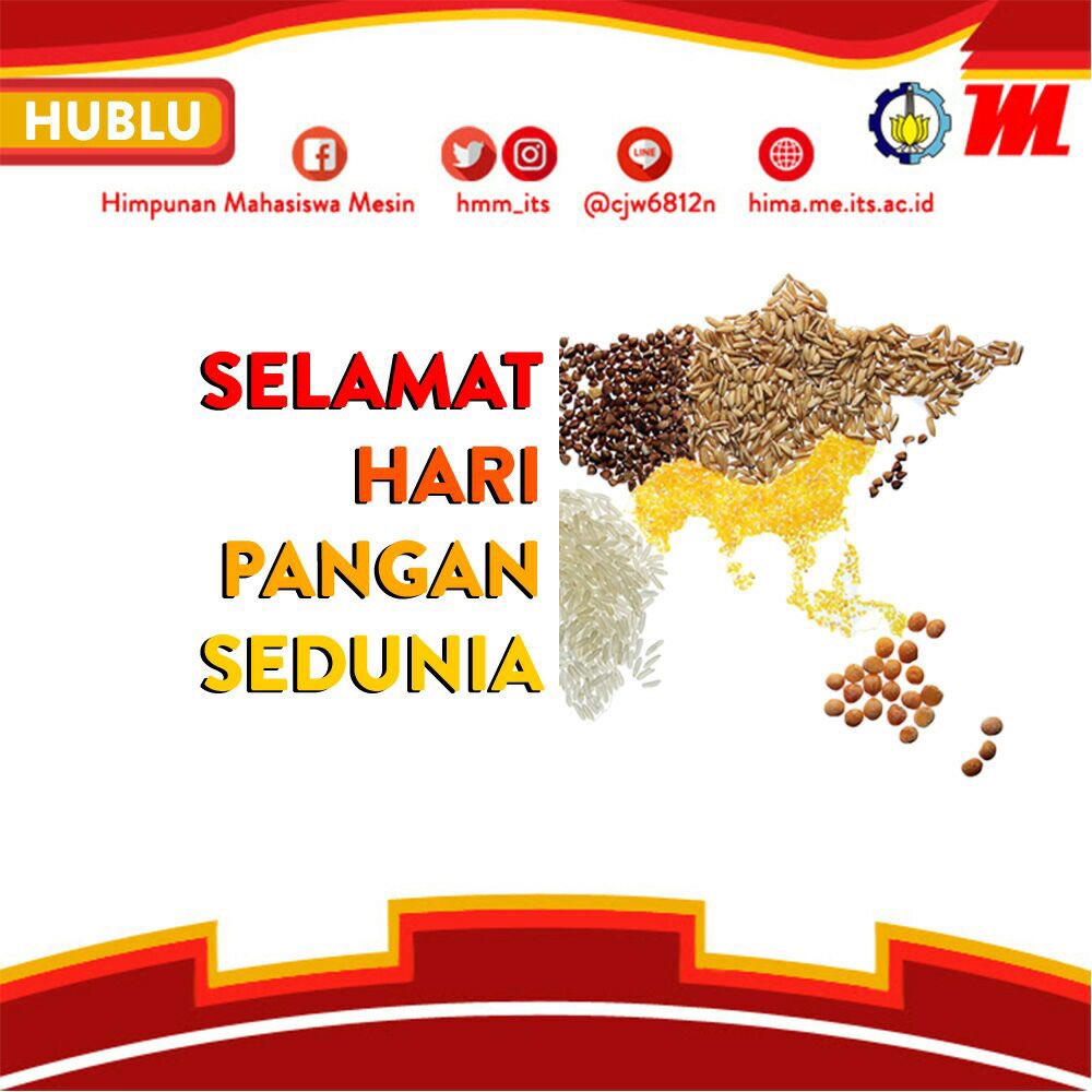 [HARI PANGAN SEDUNIA]

Selamat Hari Pangan Sedunia! 
-Departemen Hubungan Luar Himpunan Mahasiswa Mesin FTI-ITS 2017/2018-