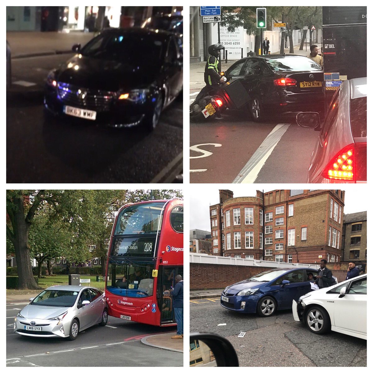 PaulDDDaughters's tweet photo. @asif786 @chrisgibson34 @ParkerRose_100 @SaveTaxi @TfLTPH Storm #ophelia is taking its toll blowing #ubercars into each other. Well that’s probably what the #BBC And #conservatives would tell you https://t.co/HXJFlXC16w